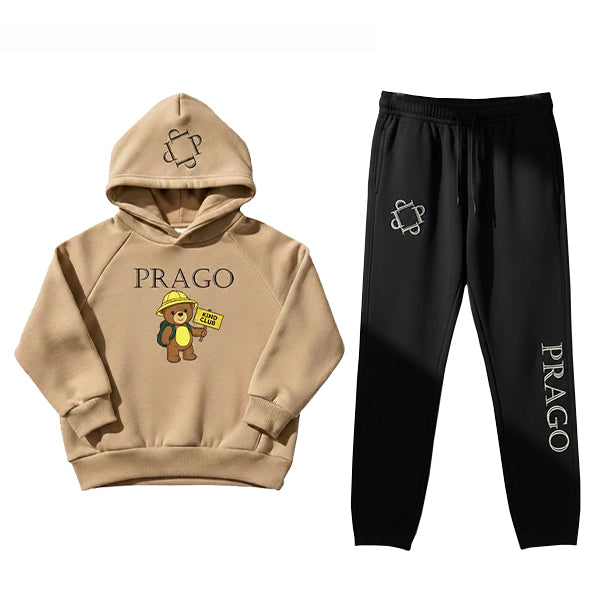 Organic Cotton Matching Set – Light Brown And Black